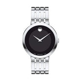 Movado Men’s Swiss Made Quartz Stainless Steel Black Dial 39mm Watch 0607057